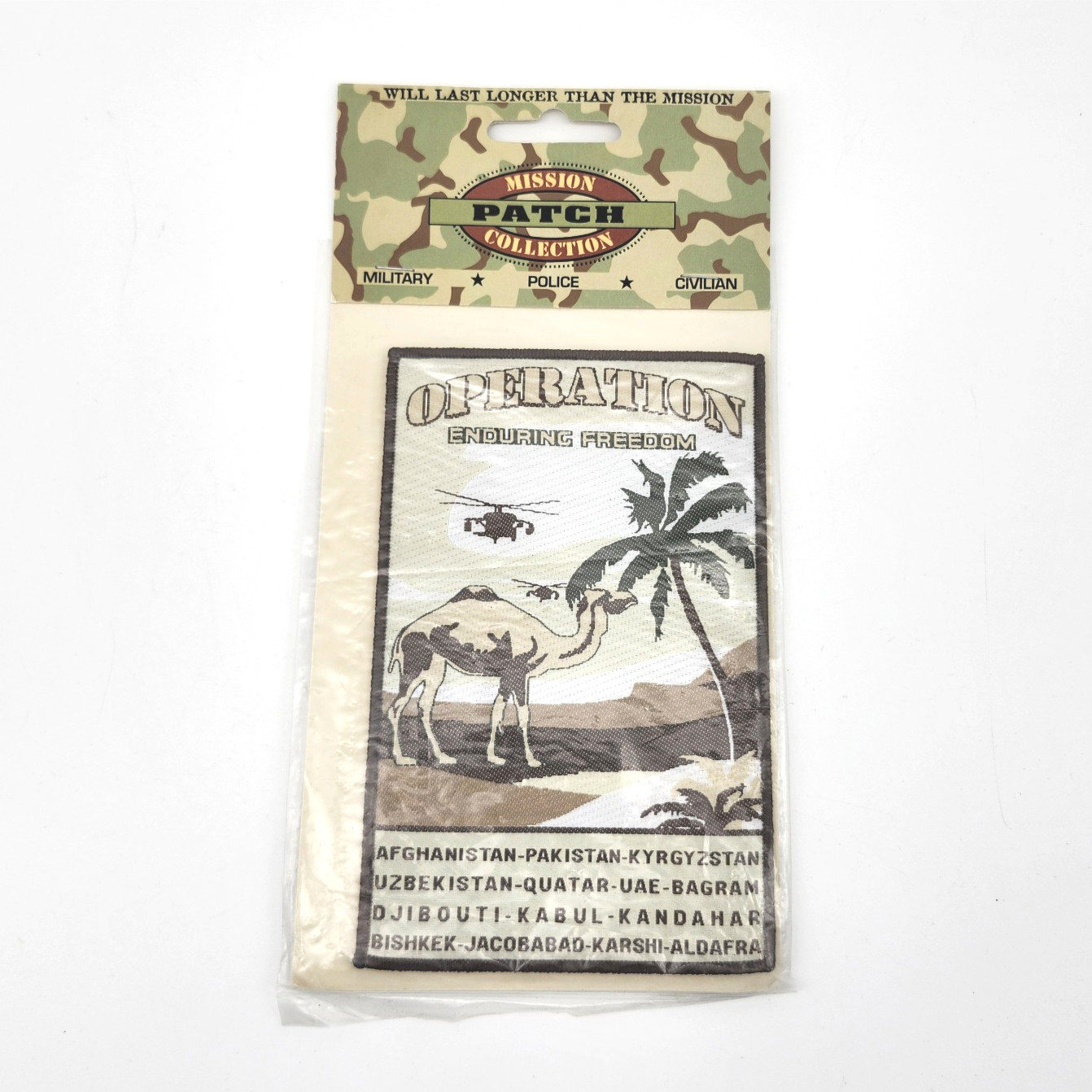 Operation Enduring Freedom Patch Military OEF Camel Country List Afghanistan
