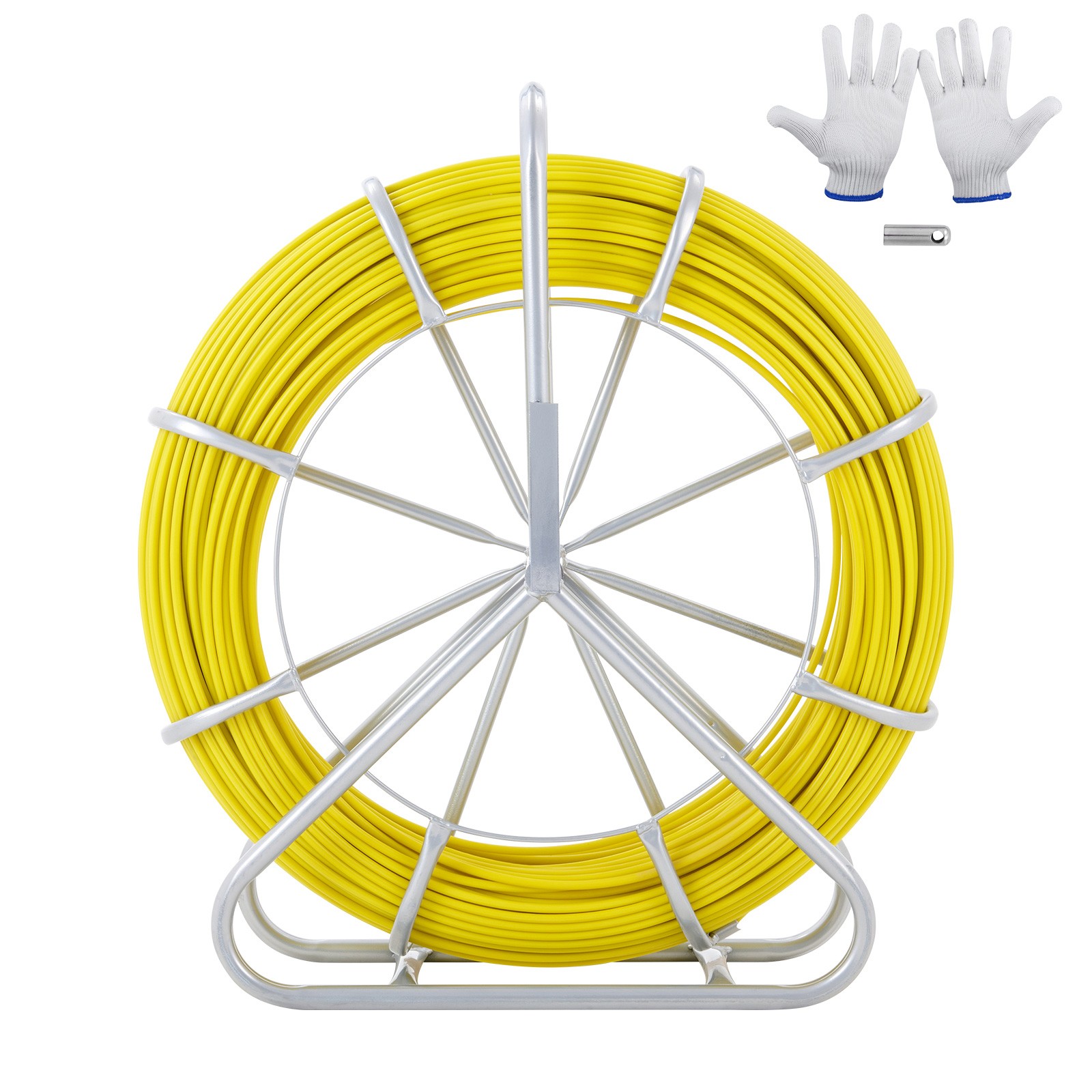 Fish Tape Fiberglass, 600 ft, 5/16 in, Duct Rodder Fishtape Wire Puller