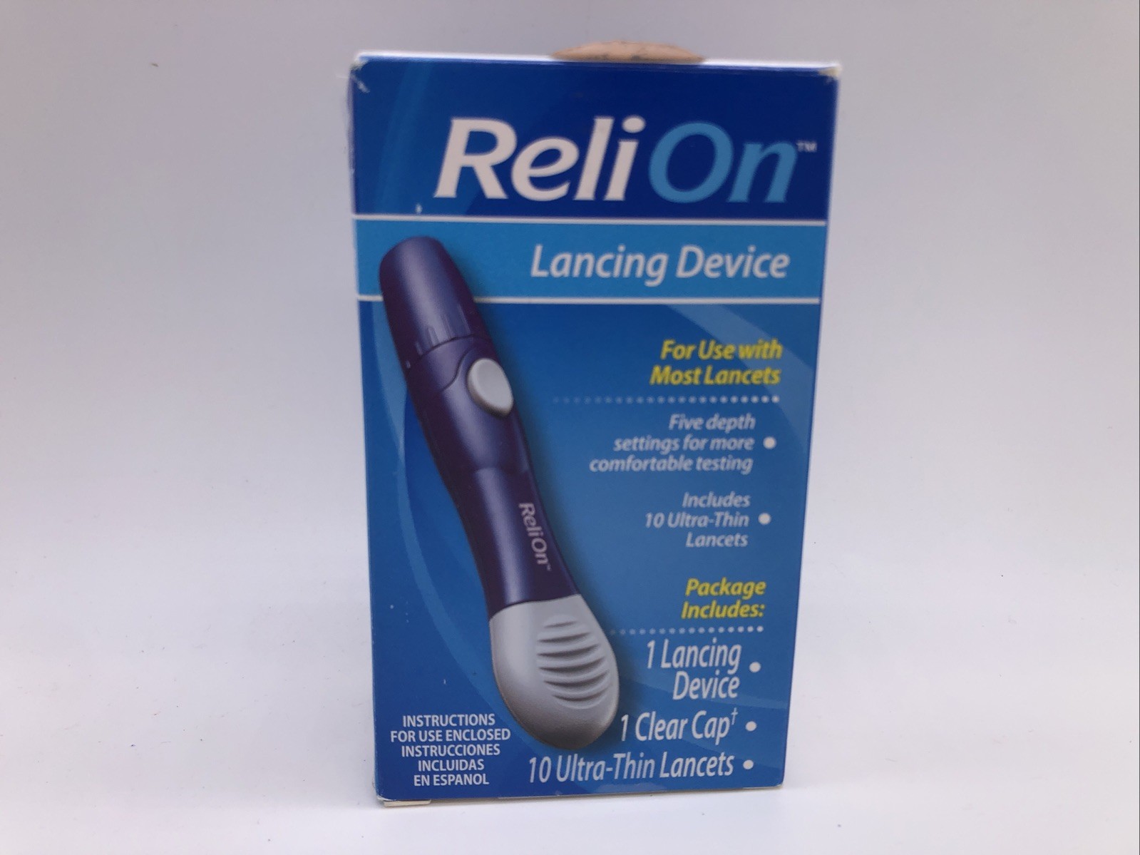 ReliOn Lancing Device with 10 Ultra Thin Lancets (damaged box) Ref. 097