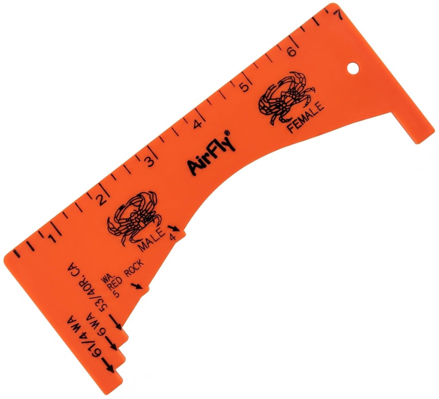 AirFly Crab and Lobster Gauge - Measure for Dungeness, Rock Crab, Blue Orange