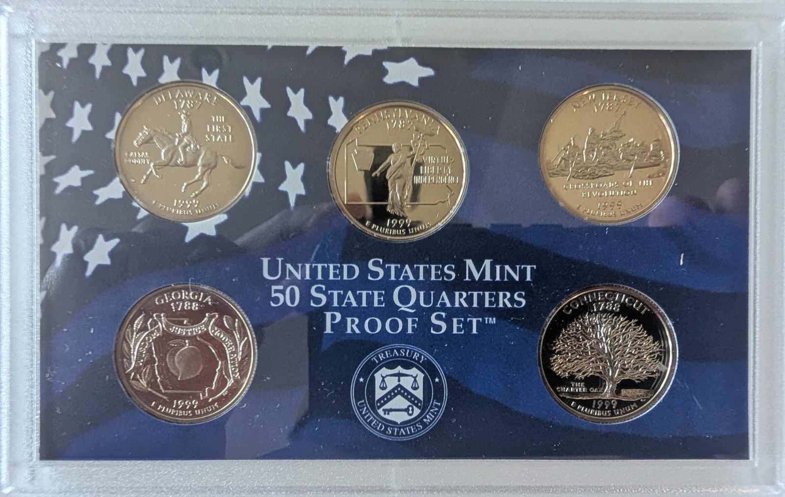 1999 Clad Proof Set U.S. Mint Original Government Packaging OGP COA