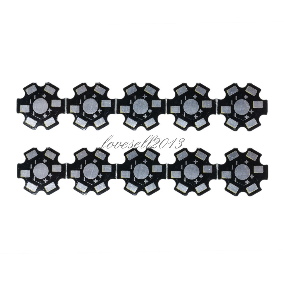 20PCS 20MM 1W 3W 5W high Power LED Universal Aluminum Plate Heat Sink Black
