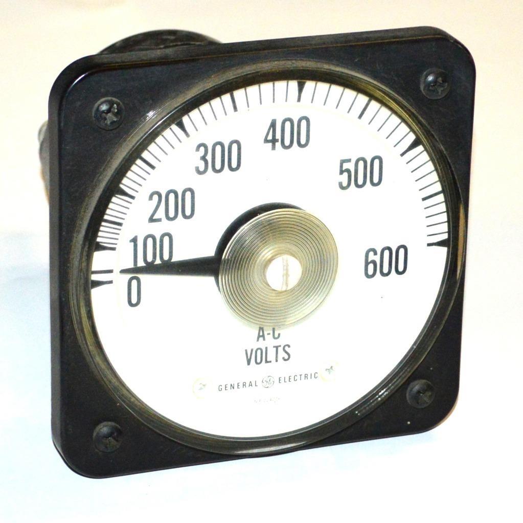 GENERAL ELECTRIC GE 50-105031-PZSJ2 AC VOLTMETER 0-600 VAC