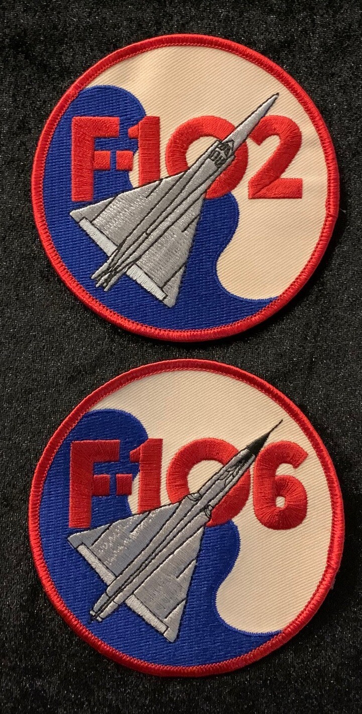 F-102 & F-106 USAF patches Delta Dagger &  Delta Dart Cold War Interceptors