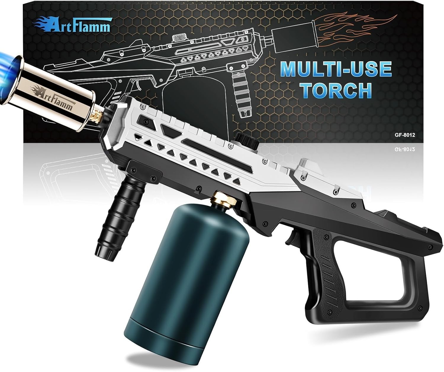 Powerful Propane Torch Gun, Adjustable Flame Thrower Gun, Kitchen Torch with ...