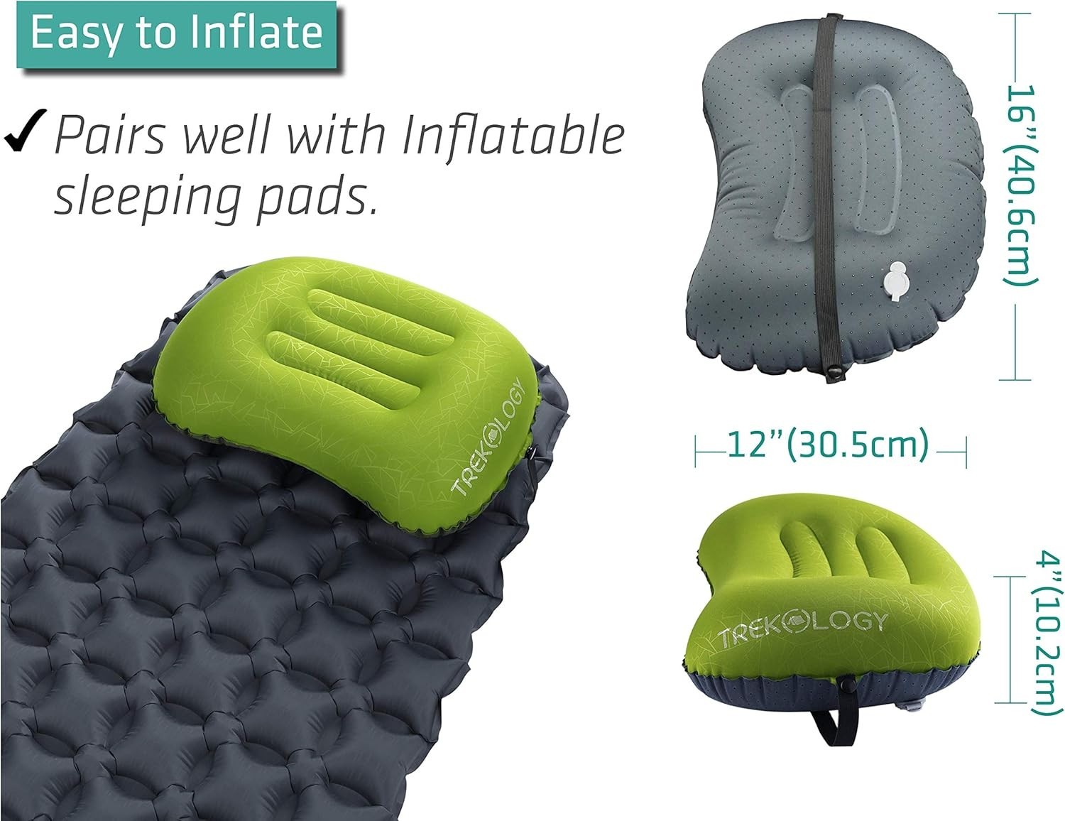Compact ALUFT 2.0 Inflatable Pillow - Perfect for Camping and Backpacking