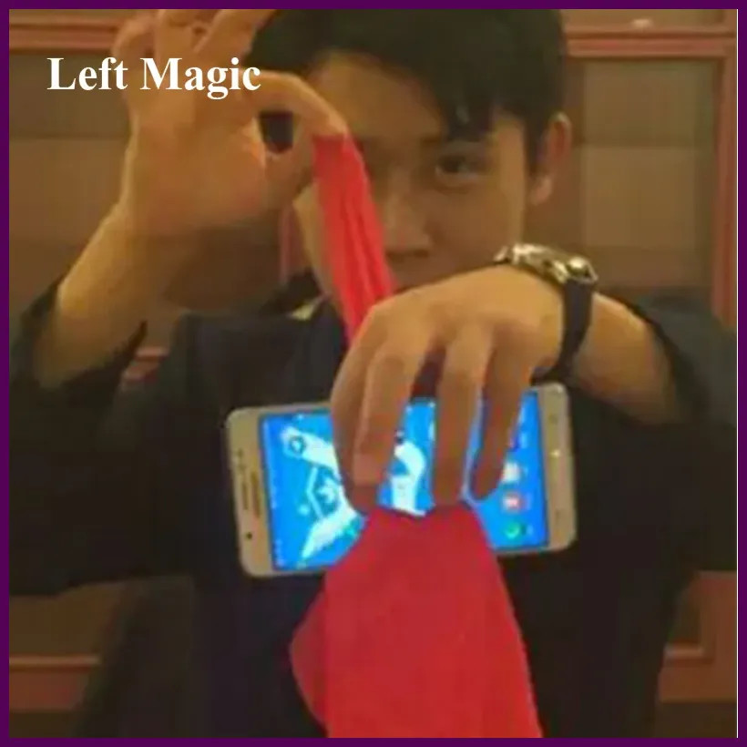 1 pcs Scarf/Silk Through Phone Close Up Magic Tricks Easy To Do For Professional