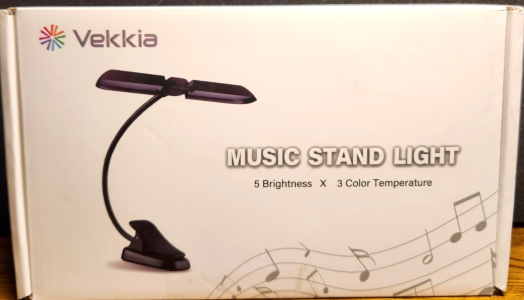 VEKKIA LED LED Music Stand Light Rechargeable Clip-On Reading Lamp Tested