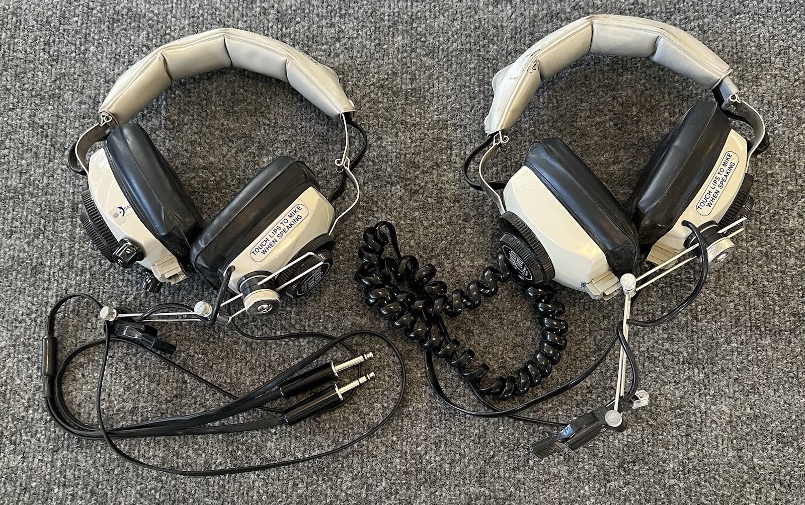 VTG Audio Com Pilot & CoPilot Voice Activated Intercom Headphones Headset Parts