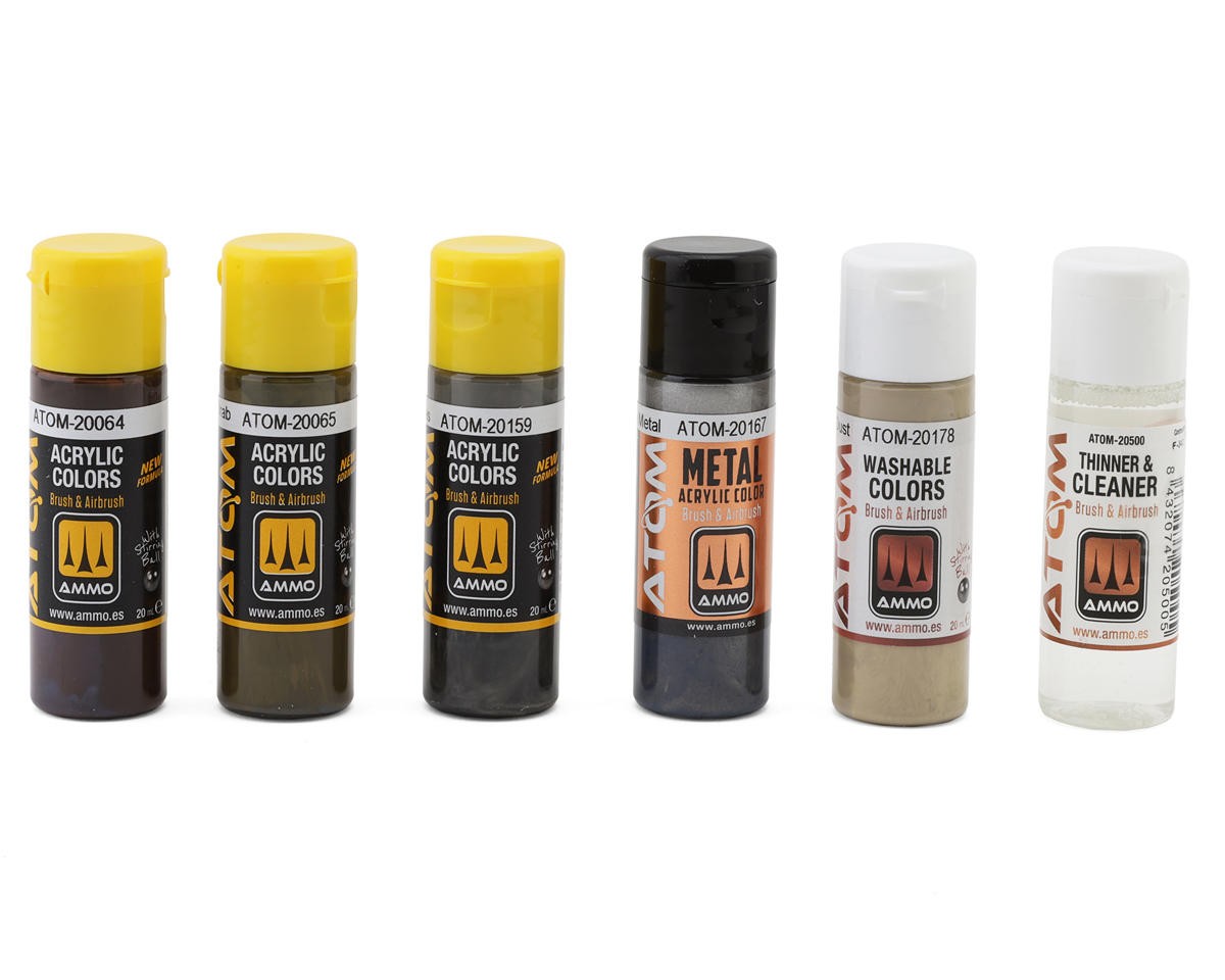 Ammo By Mig Atom US Armor WWII Colors Airbrush Acrylic Paint Set [ABJATOM-20737]