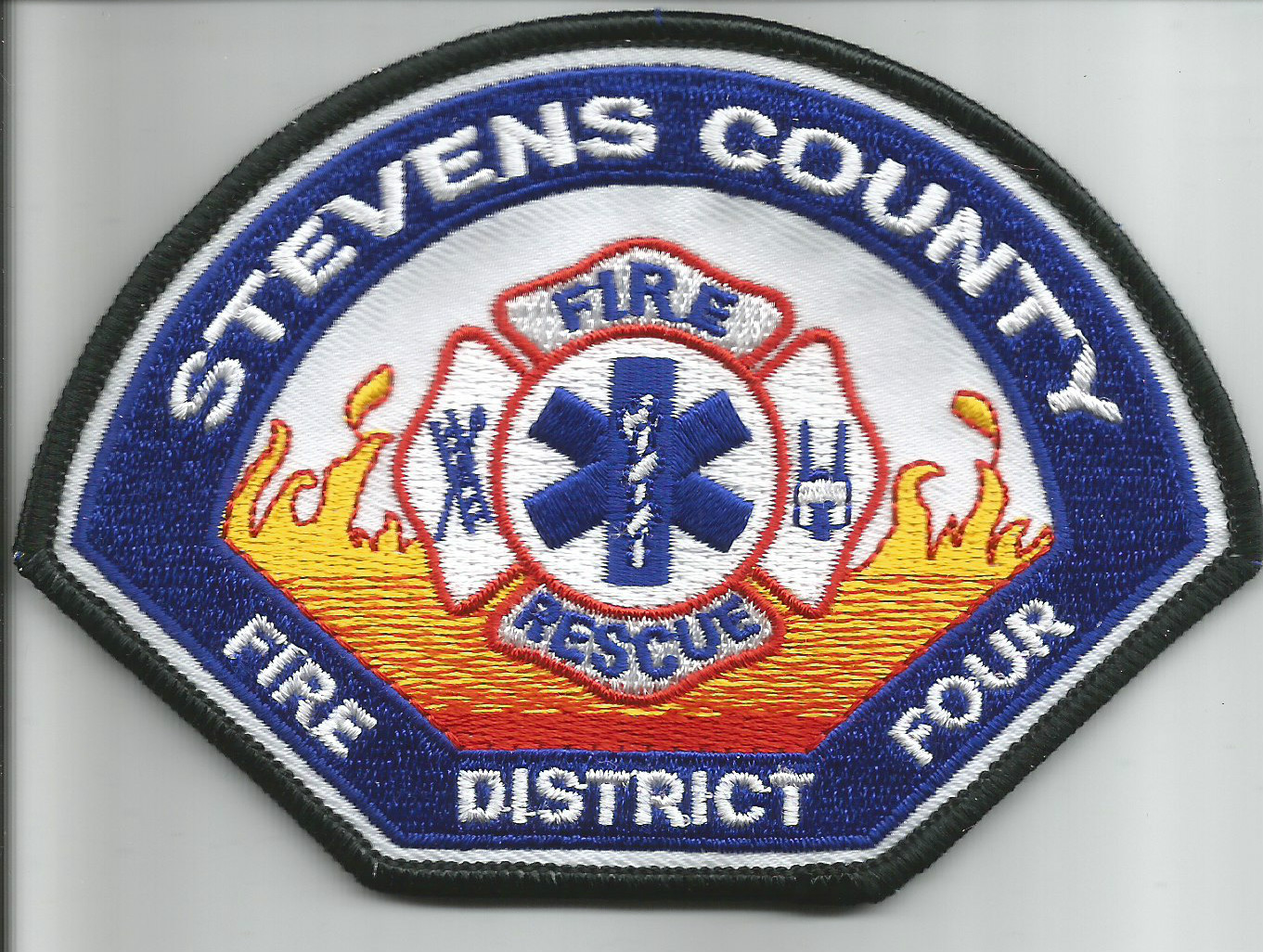Stevens County Fire District Four, Washington  (4.5" x 3" size)  fire patch
