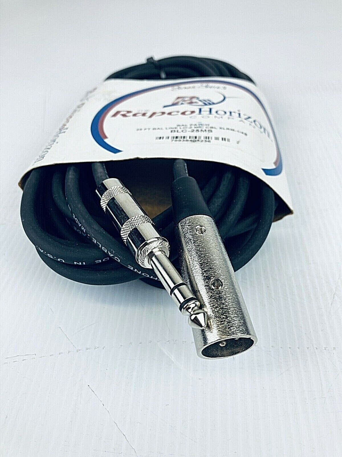 Rapco Horizon BLC-25MS BAL Line LO-Z MIC BLC-TRS-XLRM 25ft Cable!