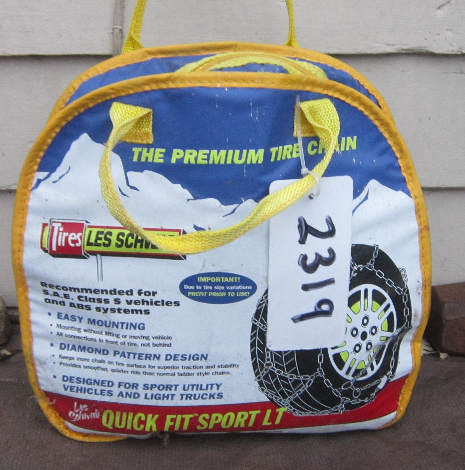 LES SCHWAB Quick Fit Sport 2319 Diamond Pattern TIRE CHAINS Light Truck/SUV New