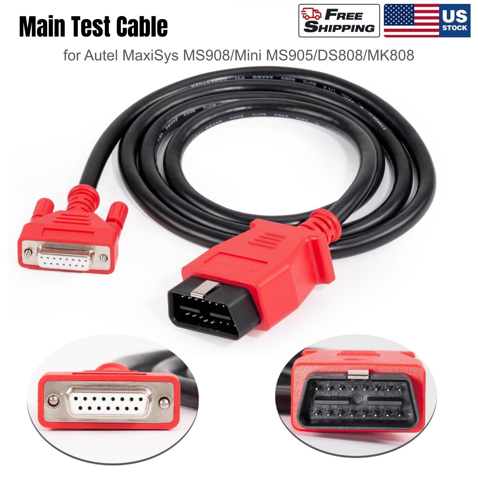 16 Pin Main Test Cable OBD2 Diagnostic Cable For Autel MaxiSys MS908/DS808/MX808