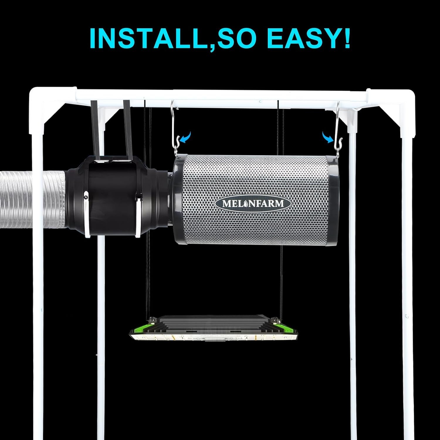 MELONFARM 4 Inch Air Carbon Filter Smelliness Control with Australia 4