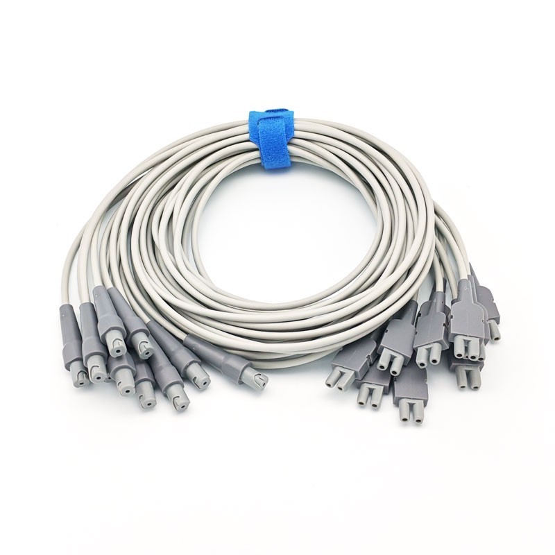0.9m 10 per Set Universal CAM 14 ECG Leadwire Compatible with SunMed Vyaire