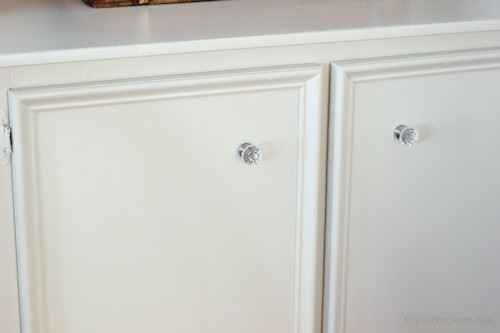 1-1/4" Diamond Cut Acrylic Knob Clear and Chrome