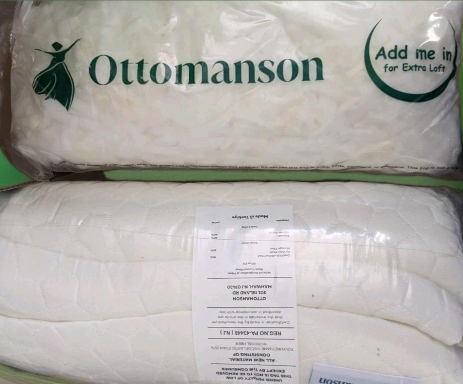 Queen Adjustable Comfort Pillow 29X19" Extra Memory Foam Include CertiPUR-US New