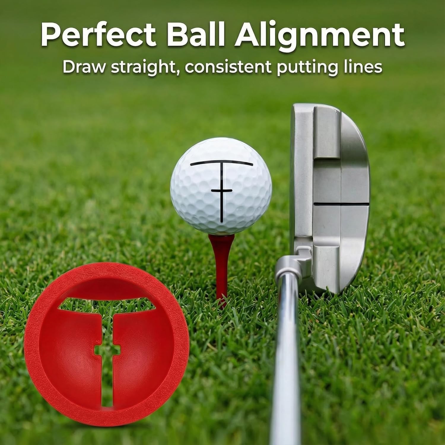 Herramienta Alineacion Golf Marcador Linea + Pluma Pack 3
