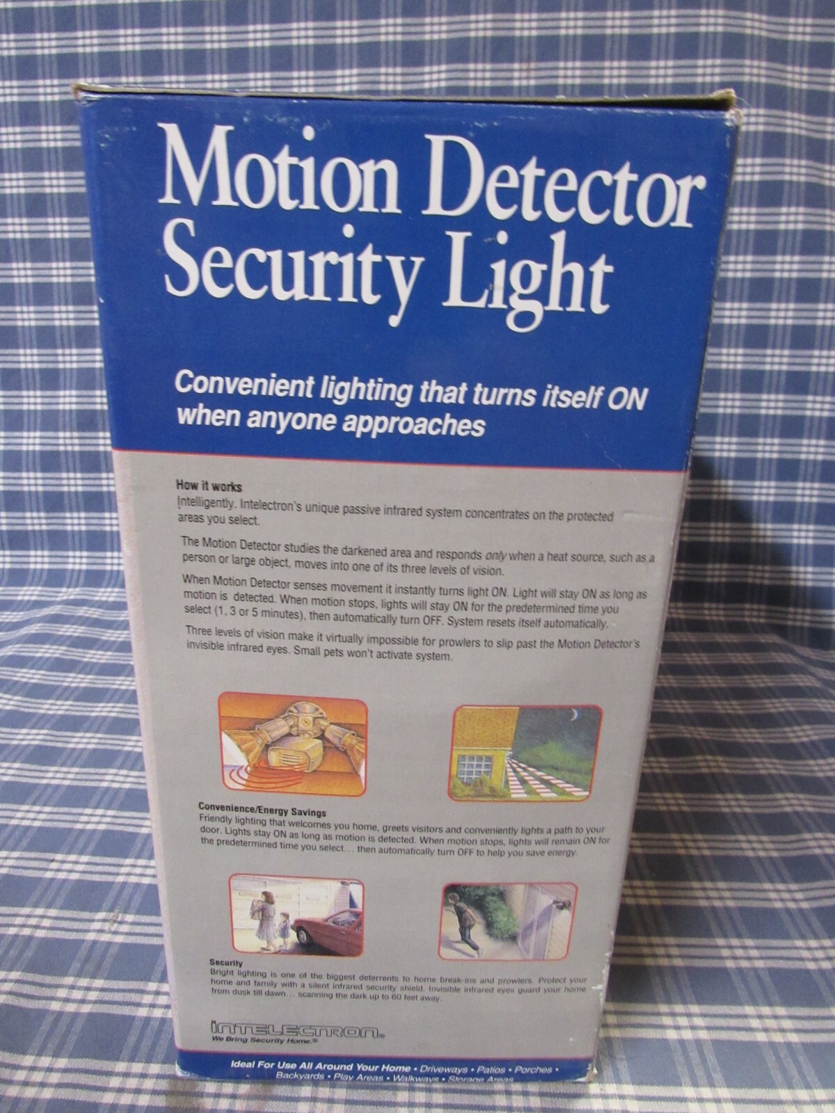 INTELECTRON Motion Detector with Security Light (New Open Box) FAST FREE SHIPPIN