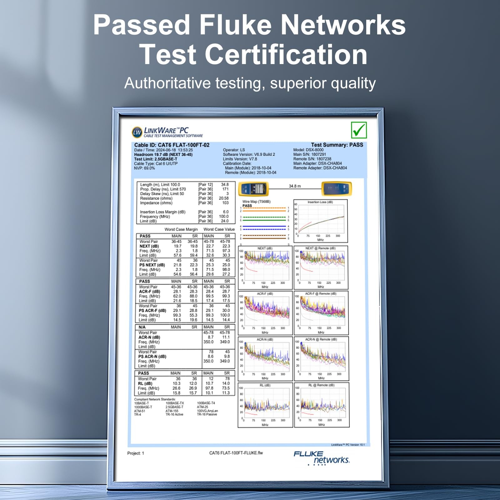 6 PCS Black 1 Ft Cat 6 Ethernet Flat Internet Network Patch Cables RJ45