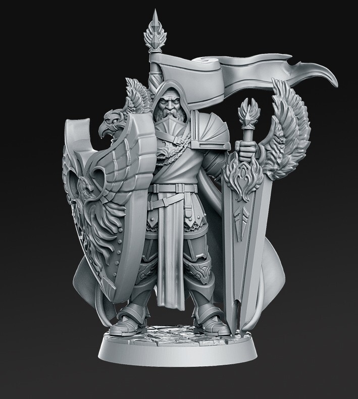 Dungeons and Dragons - Playable Character - Male Human Grimvald - Paladin