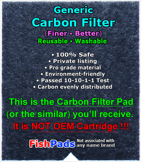 Generic Carbon Filter By FishPads For Large Cartridge