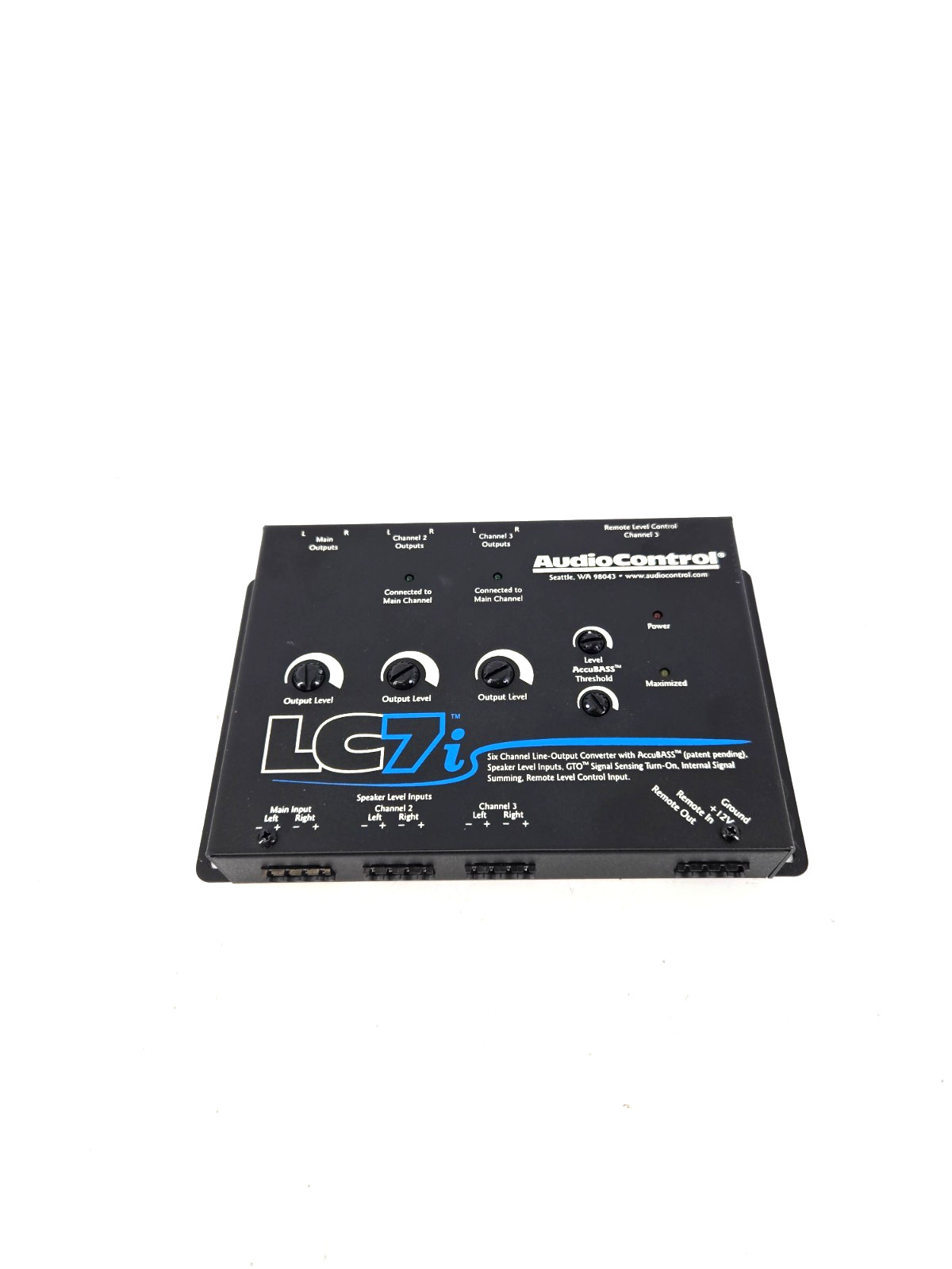 AudioControl LC7i - Black Six Channel Line Out Converter with AccuBASS