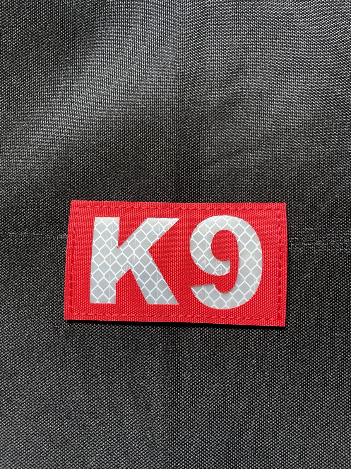 IR Reflective Glow K9 Unit Service Dog Hook Loop Patch Red