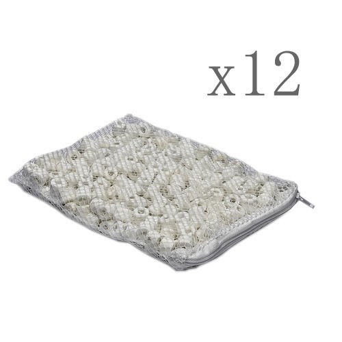 12 Packs Bio Ceramic Ring Filter Media for Aquarium Reef Tank Koi Fish Pond