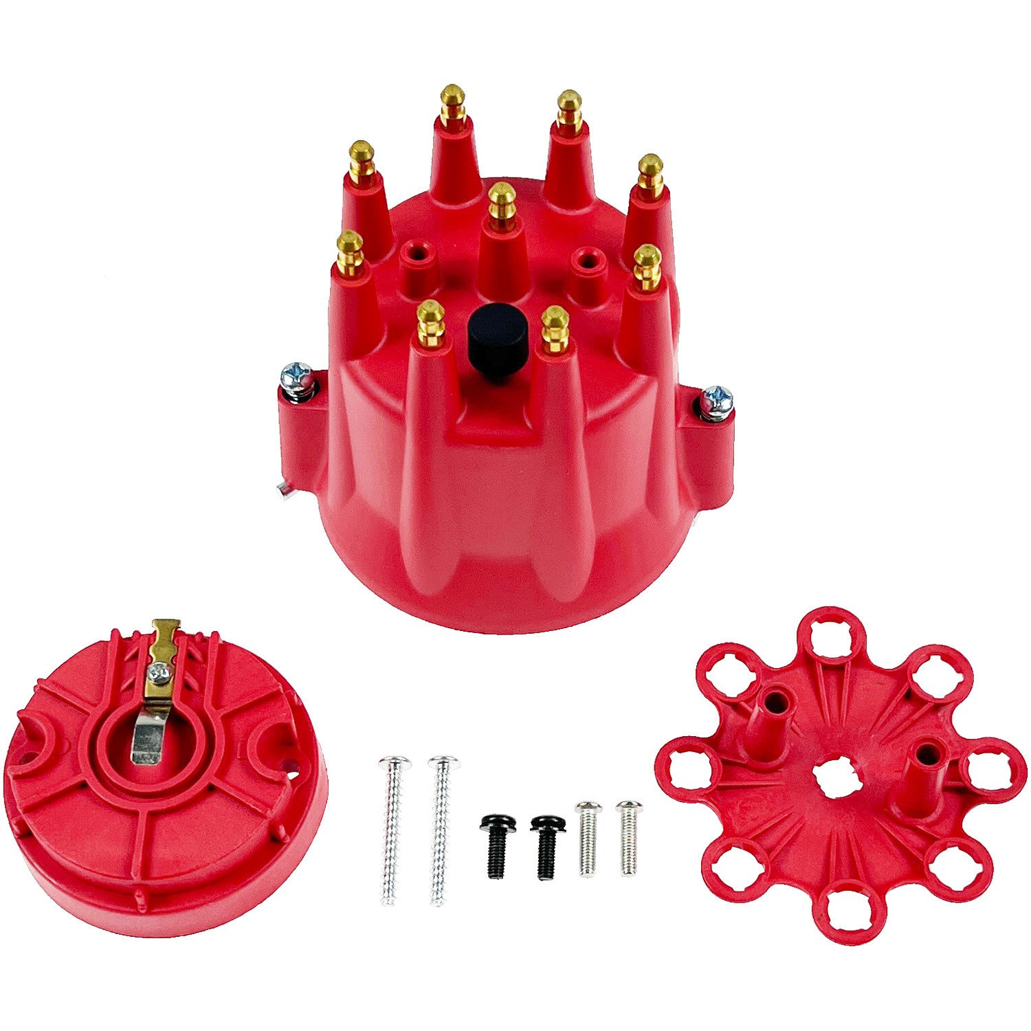 84335 For SBC BBC Chevy GM V8 Pro Billet Distributor Cap/Rotor Kit HEI Terminal