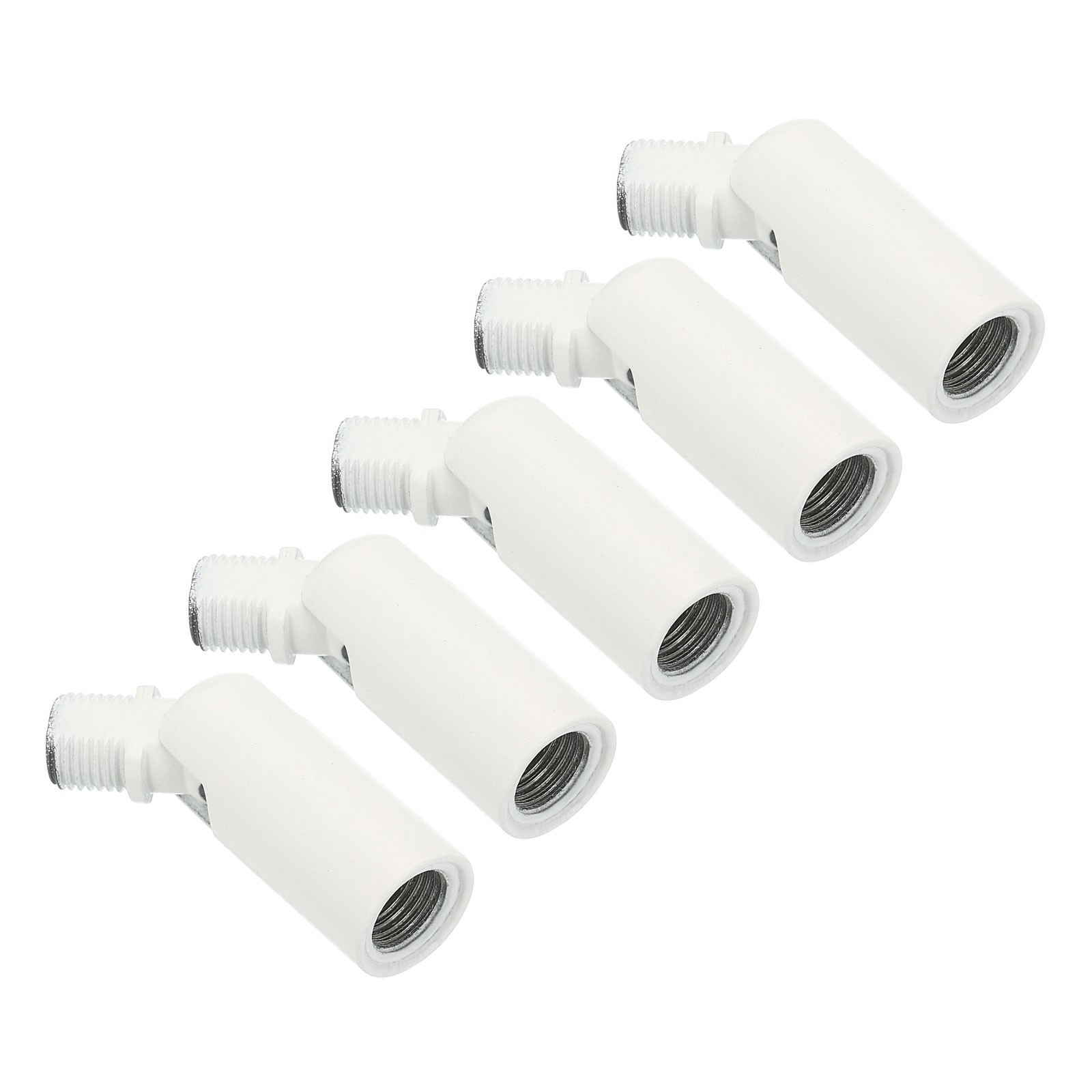 5Pcs 180 Degree Sloped Ceiling Light Adapter M10 Thread White