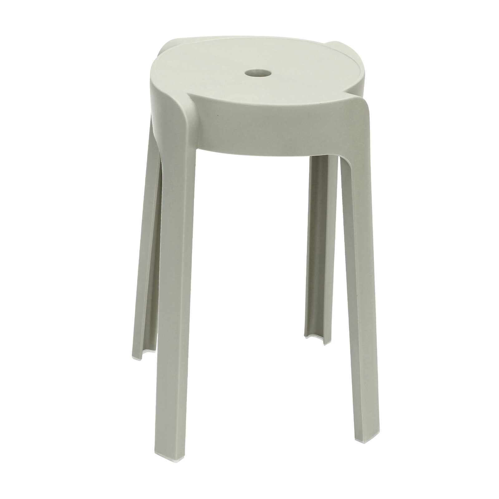 Plastic Stool Counter Kitchen Stools 18'' Set of 4 Backless Stackable Bar Stools