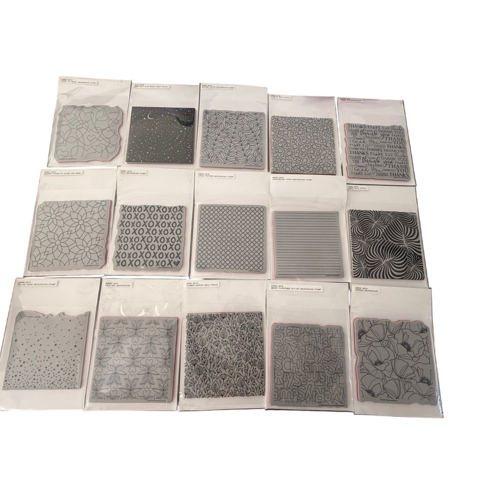 Simon Says Stamp Hero Arts Background Stamp Lot Floral Pattern Cardmaking 15
