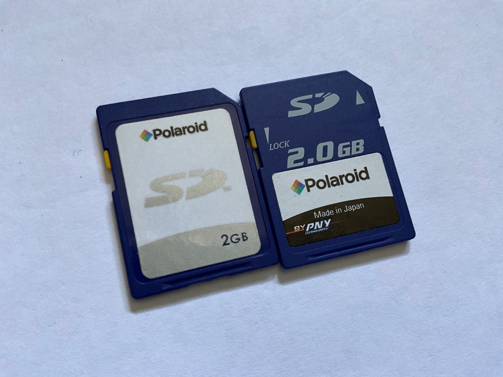 Lot of 2pcs 2gb Polaroid SD SECURE DIGITAL MEMORY CARD for SD NIKON CANON Camera