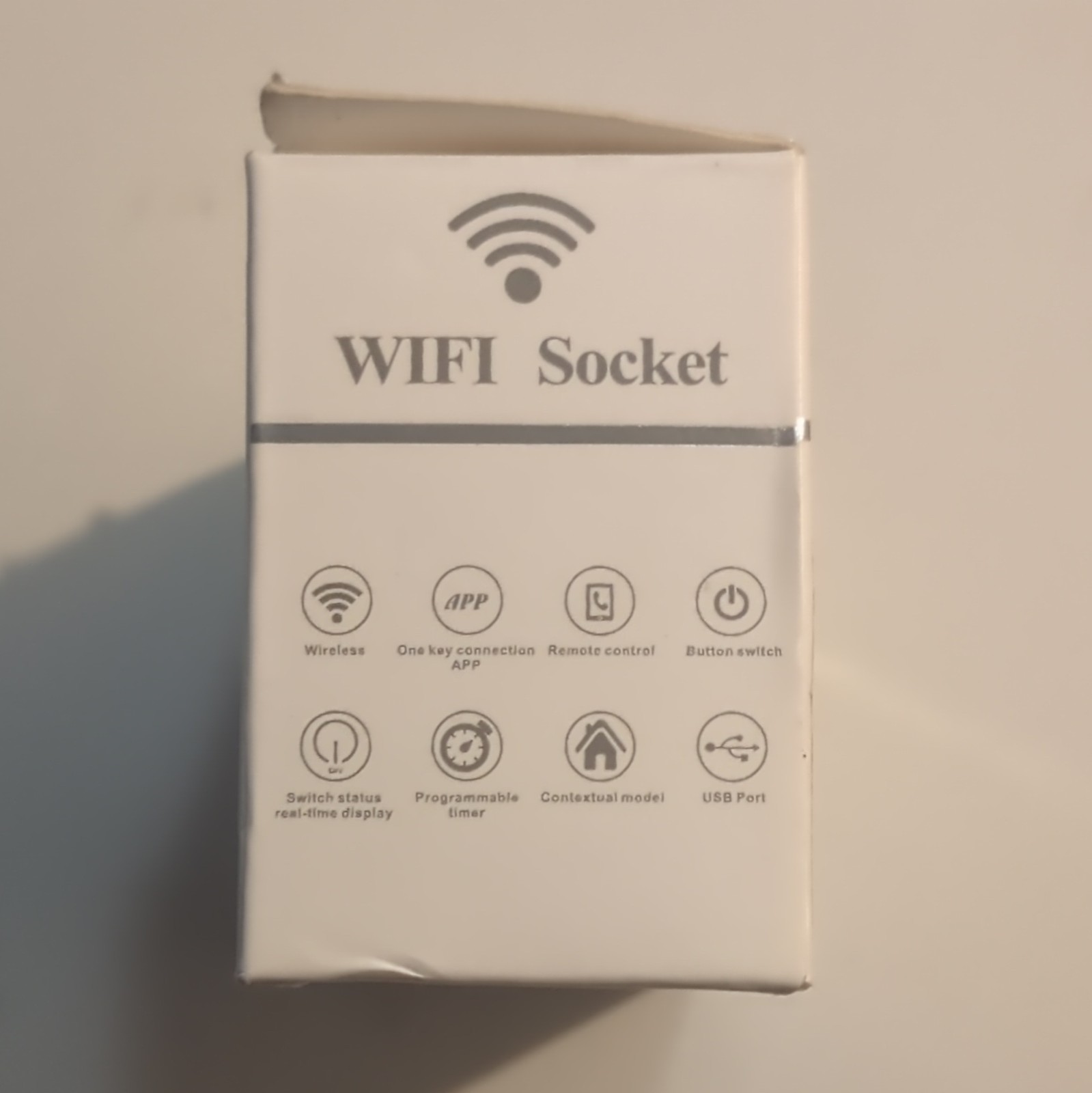 Wi-Fi Smart Plug App-Controlled Wireless Remote Control Type B Indoor White