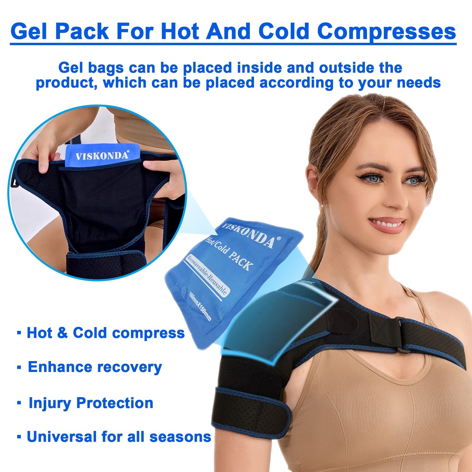 VISKONDA Shoulder Brace Sling Immobilizer and Compression Sleeve,Rotator Cuff...