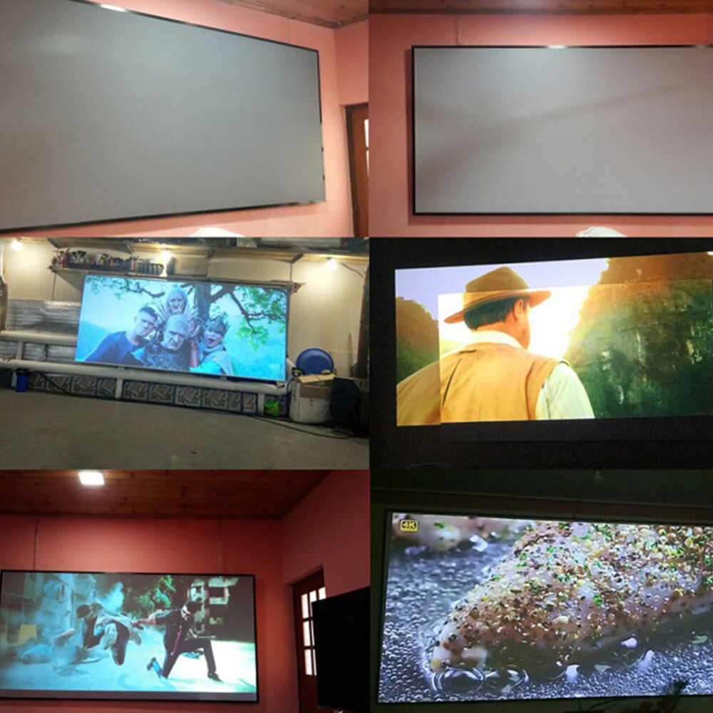 Projection Fabric Screen Wall Projector Blackout Cloth Curtain