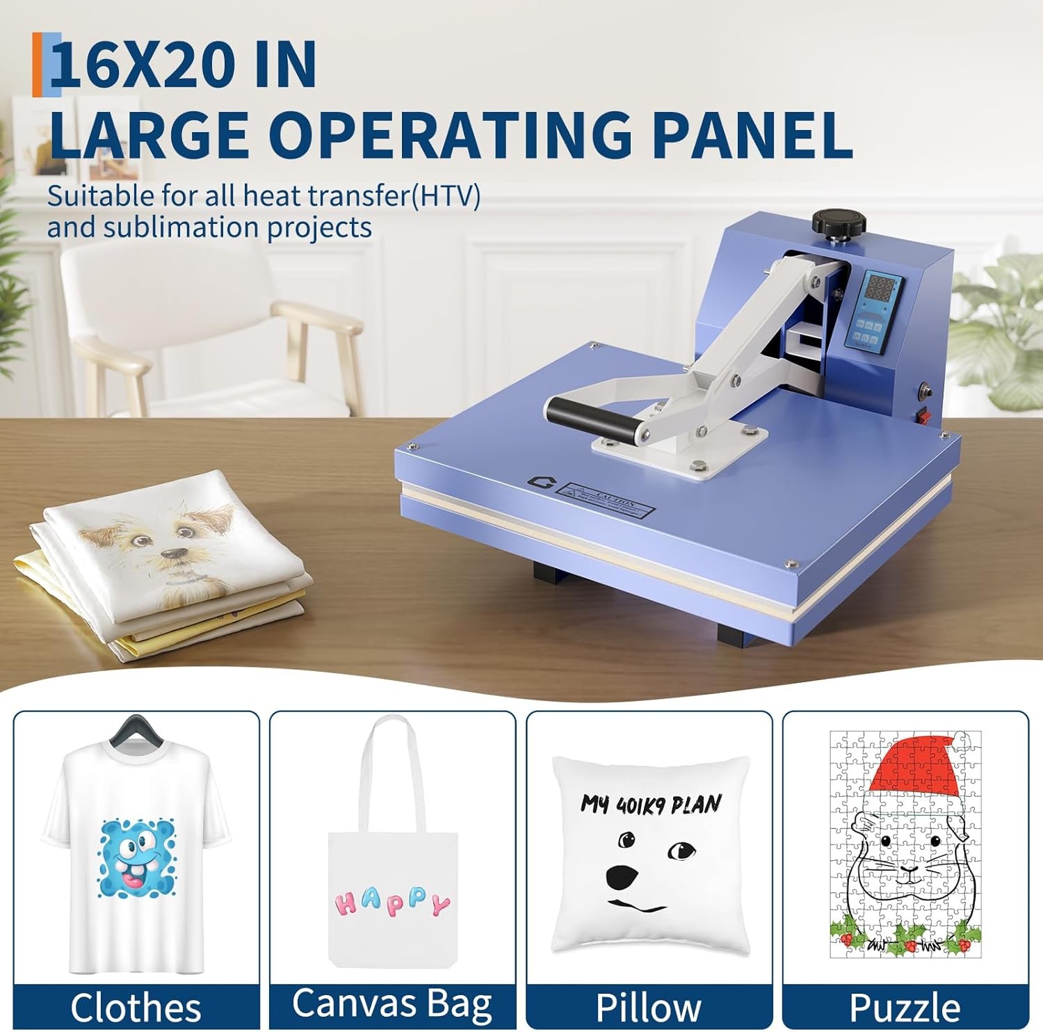 16" x 20" Heat Press, Digital Professional Sublimation Machine, Fast Heating