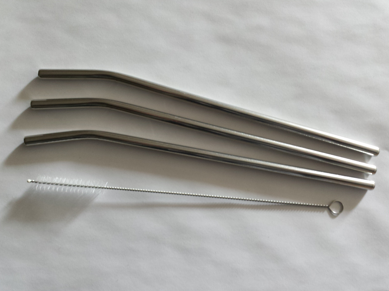 3 Stainless Steel Drinking Straws + 1 Cleaner brush new