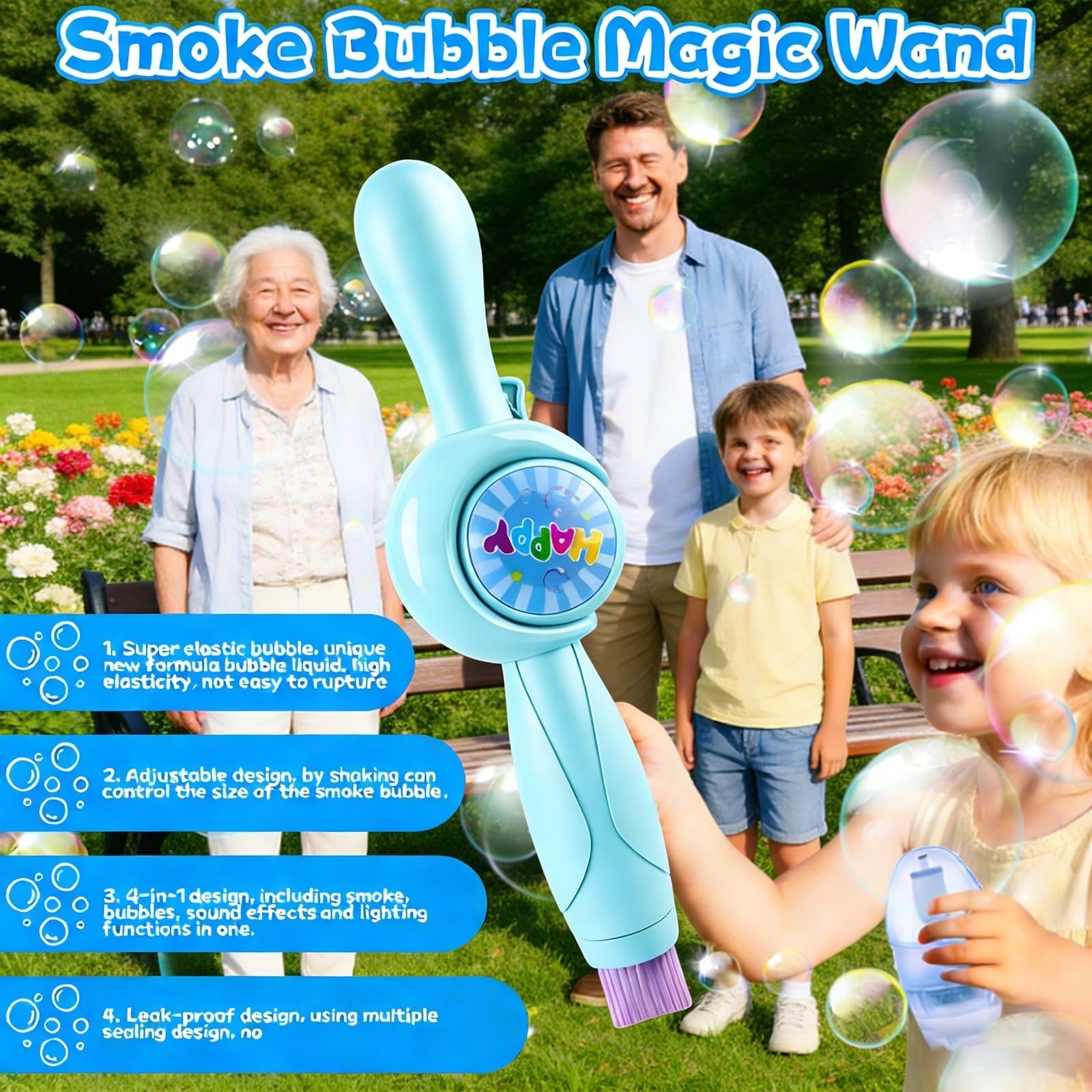 Rechargeable Automatic Fog Bubble Machine - Electric Smoke Maker for Parties & E