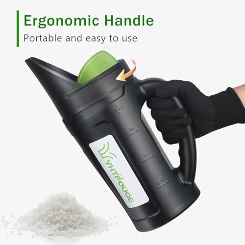 Handheld Seed Spreader for Lawn & Garden - Adjustable Ice Melt & Fertilizer, 80