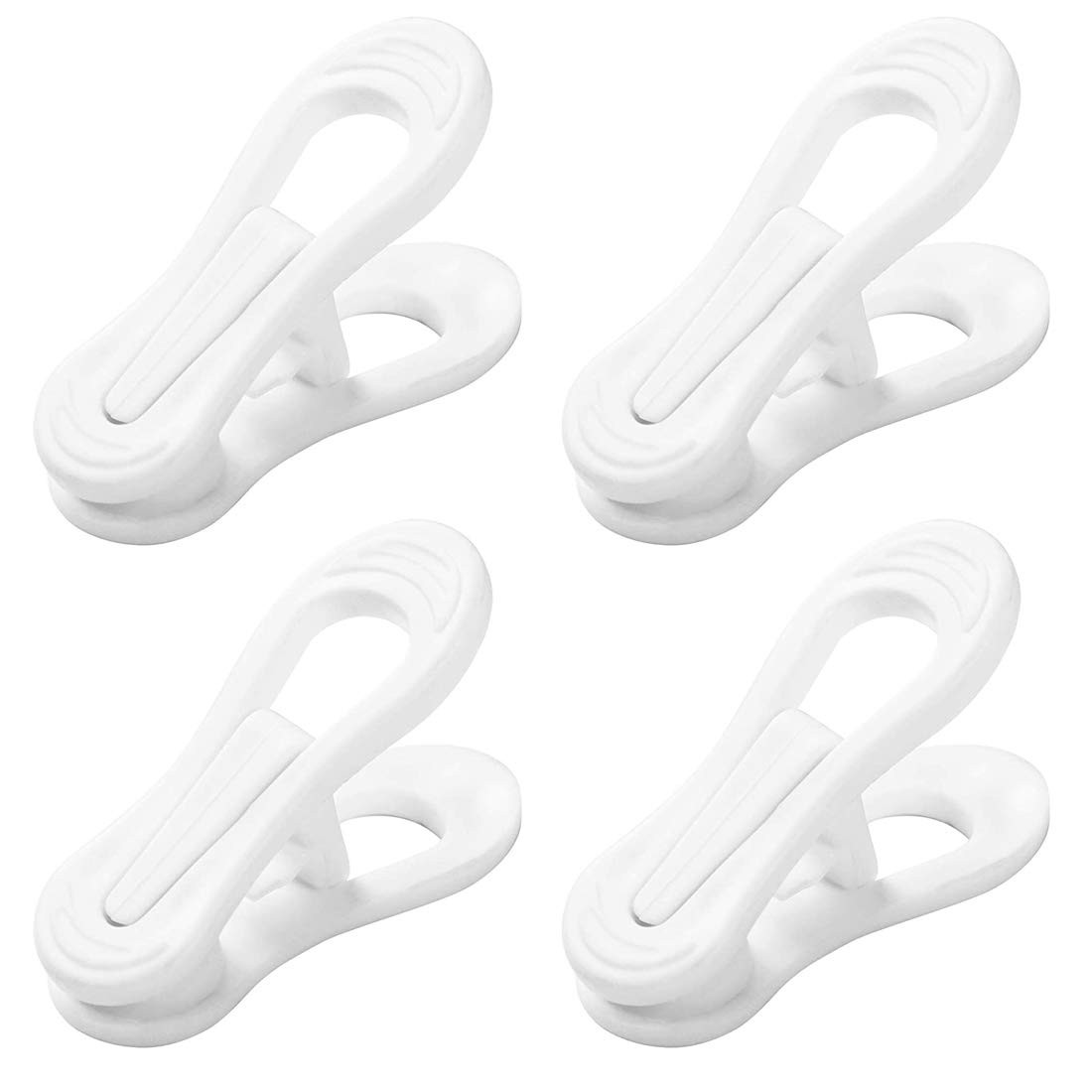 20 Pcs Multi-Purpose Clips for Hangers, White Clothes Hanger Clips, Standard ...