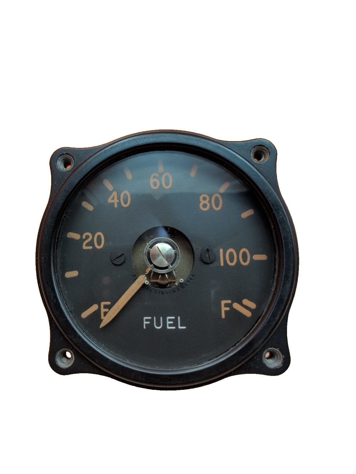 VINTAGE DATE 1946 AIRPLANE GAUGE FUEL INDICATOR LIQUIDOMETER CORP.  EA-31-335-1