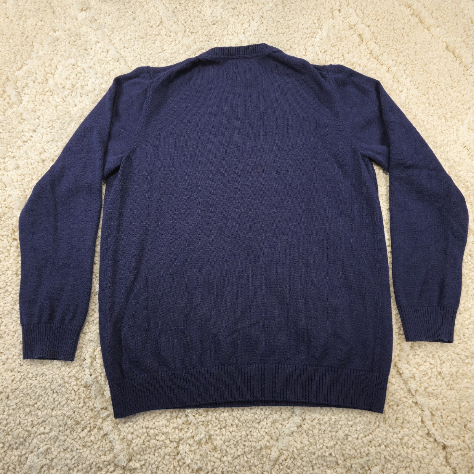 GH Bass Co Men Sweater Size Medium Blue Long Sleeve Crew Neck Pullover