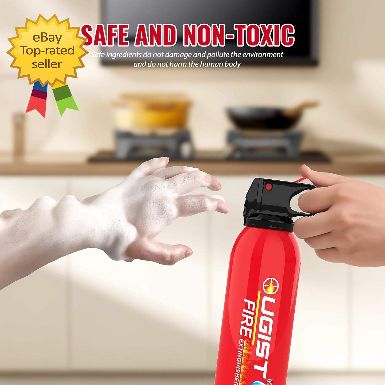 Small Portable Fire Extinguisher for Home and Kitchen 21Oz Each 1 Pack Water Ba