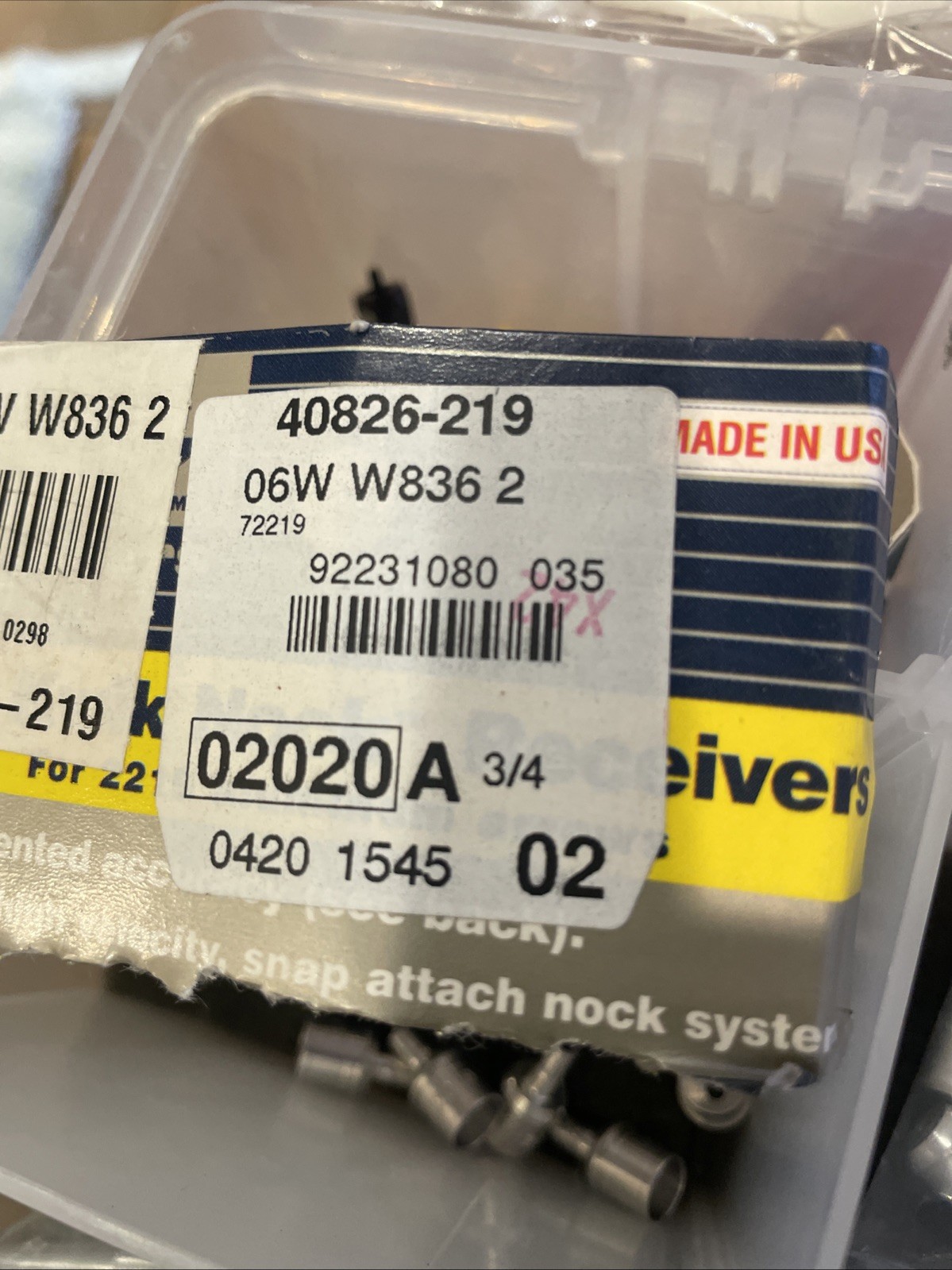Archery accessories 30 precision Nocks- Nock Receivers+ 50 Bullet Target points