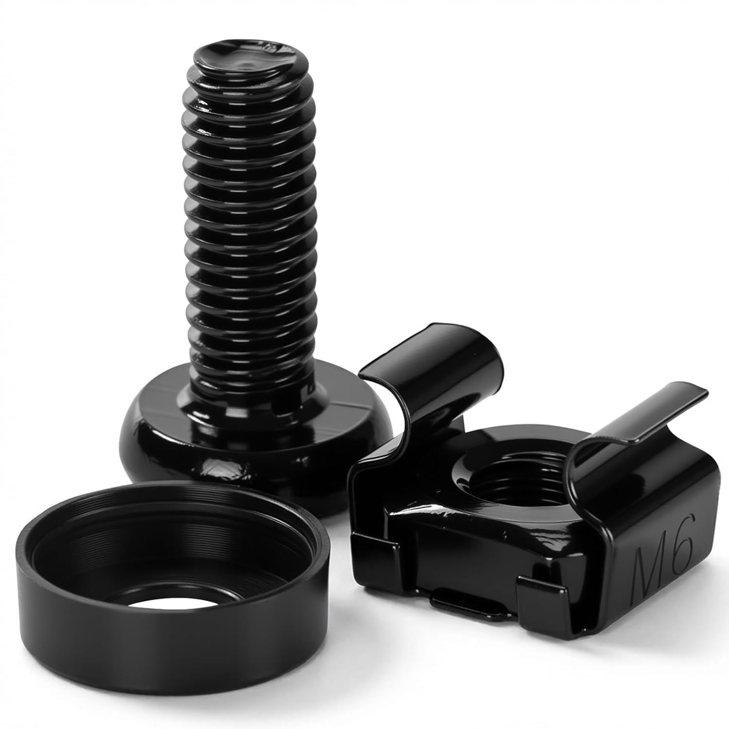 50 Pack M6 X 16Mm Rack Mount Cage Nuts, Screws & Washers for Server Cabinet