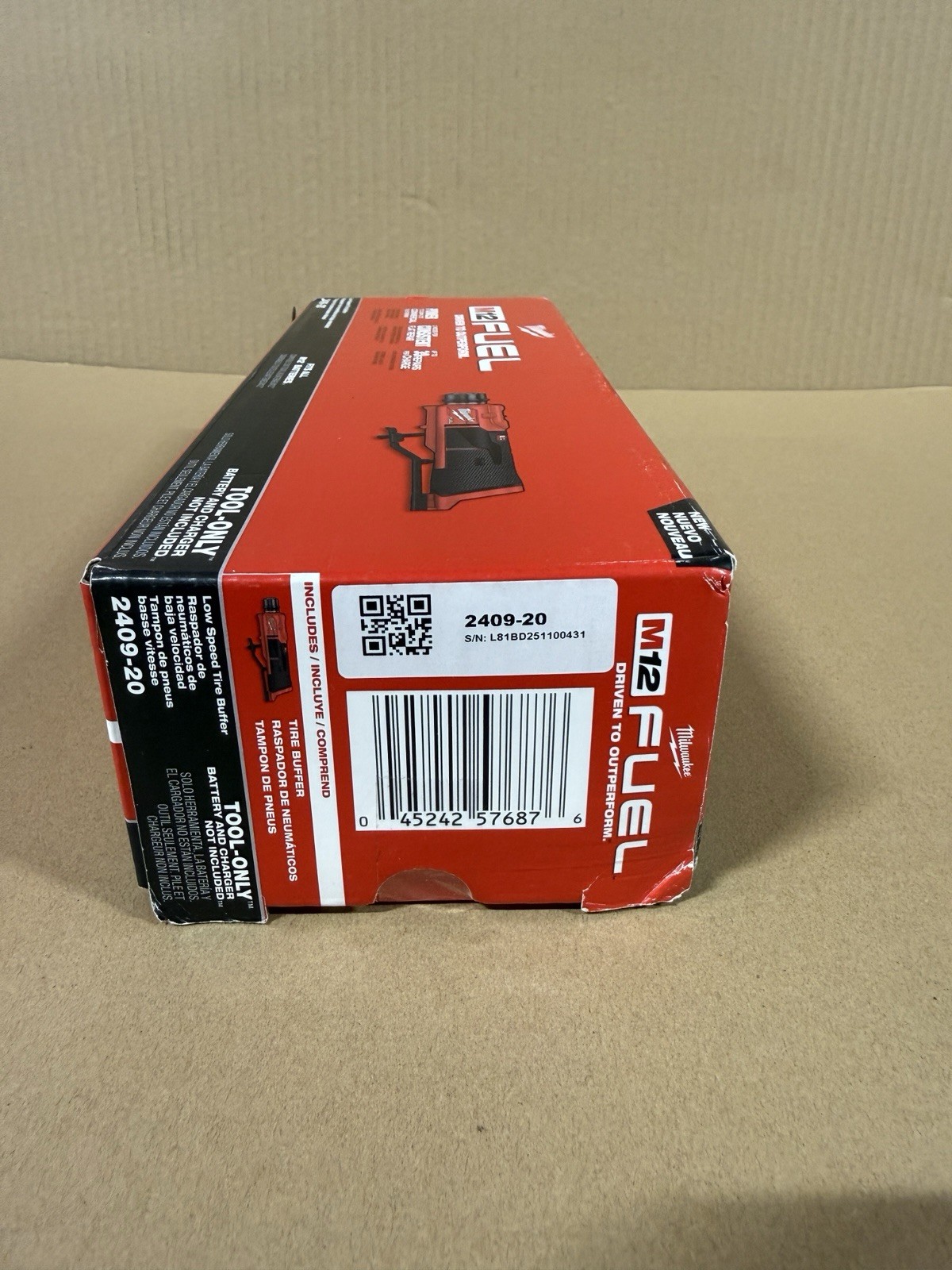 Milwaukee 2409-20 12V Lithium-Ion Low-Speed Tire Buffer Tool Only