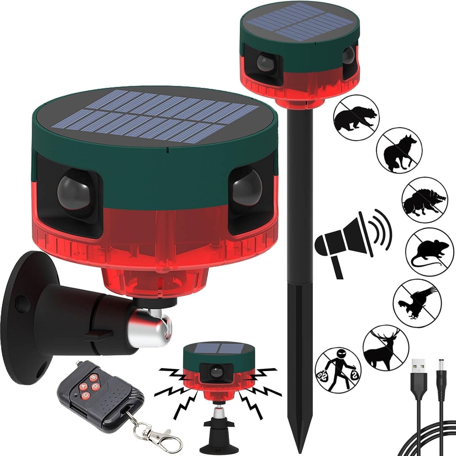 Protect Your Property with Solar 129dB Motion Sensor Alarm & Ultrasonic Sensor